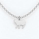 Gold Filled Necklace Cow Bull Necklace or Charm, 14k Gold Filled or Sterling Silver, Dainty Minimalist Jewelry, Birthday Gift for Her