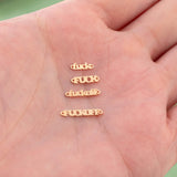 Fuck Fuckoff Connectors Permanent Jewelry Connectors 14k Gold Filled Sterling Silver for permanent jewelry