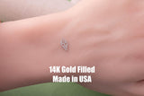 Sugar Skull Connectors La Muerta 14Kt Gold Filled or Sterling Connectors Permanent Jewelry Bracelet or Necklace Permanent Jewelry- Heart Dot