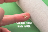 Hibiscus Connector - Tiny 14Kt Gold Filled or Sterling Silver Connectors- for Bracelet or Necklace - Permanent Jewelry Supply