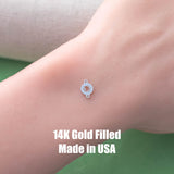 Heart Disc - 14Kt Gold Filled or Sterling Connectors Permanent Jewelry Bracelet or Necklace Permanent Jewelry