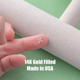 Hollow Fleur Cross- 14Kt Gold Filled or Sterling Connectors Permanent Jewelry Bracelet or Necklace Permanent Jewelry