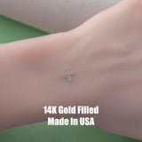 Hollow Celtic Cross14Kt Gold Filled or Sterling Connectors Permanent Jewelry Bracelet or Necklace Permanent Jewelry