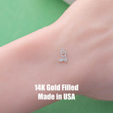 Fancy Cowgirl Cowboy Boots Connector - 14Kt Gold Filled or Sterling Silver- Boots Connectors - Bracelet Permanent Jewelry Supply- Heart