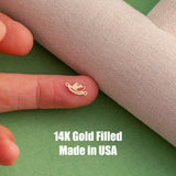 Cowboy Hat Feather Permanent Jewelry Connector - 14kt gold filled or Sterling Silver - Made in the USA