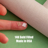 Monstera Leaf Permanent Jewelry Connector - 14kt gold filled or Sterling Silver - Made in the USA