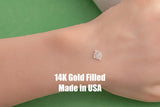 Monstera Leaf Permanent Jewelry Connector - 14kt gold filled or Sterling Silver - Made in the USA