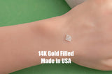 Monstera Leaf Permanent Jewelry Connector - 14kt gold filled or Sterling Silver - Made in the USA