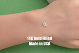 Horse Shoe Star Permanent Jewelry Connector Horseshoe Charm - 14kt gold filled or Sterling Silver - Made in the USA