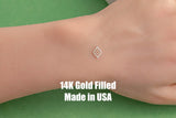 Southeastern Motif Buckle Star Permanent Jewelry Connector - 14kt gold filled or Sterling Silver - Made in the USA