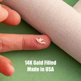 Cowboy Hat Feather Permanent Jewelry Connector - 14kt gold filled or Sterling Silver - Made in the USA