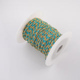 PVD Italian Enamel Chain for Permanent Jewelry by Yard, PVD Plated Stainless Plating Wholesale bulk Roll Chain White Black Pink Turquoise