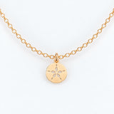Gold Filled Sand Dollar Necklace or Charm, 14k Gold Filled or Sterling Silver, Dainty Minimalist Jewelry, Birthday Gift for Her Bridesmaid