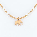 Gold Filled Elephant Necklace or Charm, 14k Gold Filled or Sterling Silver, Dainty Minimalist Jewelry, Birthday Gift for Her