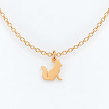 Gold Filled Necklace Fox Necklace or Charm, 14k Gold Filled or Sterling Silver, Dainty Minimalist Jewelry, Birthday Gift for Her