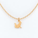 Gold Filled Necklace Fox Necklace or Charm, 14k Gold Filled or Sterling Silver, Dainty Minimalist Jewelry, Birthday Gift for Her