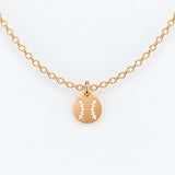 Gold Filled Necklace Baseball Necklace or Charm, 14k Gold Filled or Sterling Silver, Dainty Minimalist Jewelry, Birthday Gift for Her