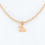 Gold Filled Necklace Cherry Cherries Necklace or Charm, 14k Gold Filled or Sterling Silver, Dainty Minimalist Jewelry, Birthday Gift for Her
