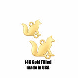 Fox Connector - Tiny 14Kt Gold Filled or Sterling Silver Connectors- for Bracelet or Necklace - Permanent Jewelry Supply