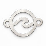 Wave Disc Connector - 14Kt Gold Filled Sterling Silver Connectors - Permanent Jewelry Supply
