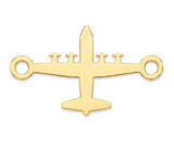 C-130 C130 Hercules Plane Connector - 14Kt Gold Filled Sterling Silver - Plane Jet F-16 Connectors - Permanent Jewelry Supply