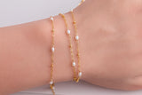 14kt Gold Filled 1.5mm Satellite Chain and Tiny Freshwater Pearl - Chain for Permanent Jewelry - USA made-Permanent Jewelry Chain