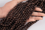 Chocolate Brown Jade 8mm Faceted Round - Single or Bulk - 15.5" AAA Quality