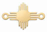 Southwestern Zia Pueblo Design- Permanent Jewelry Connector or Charm- 14kt gold filled or Sterling Silver - Made in the USA