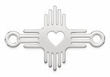 Southwestern Zia Pueblo Design- Permanent Jewelry Connector or Charm- 14kt gold filled or Sterling Silver - Made in the USA