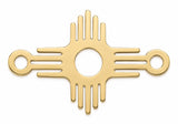 Southwestern Zia Pueblo Design- Permanent Jewelry Connector or Charm- 14kt gold filled or Sterling Silver - Made in the USA