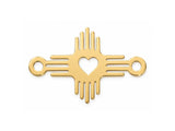 Southwestern Zia Pueblo Design- Permanent Jewelry Connector or Charm- 14kt gold filled or Sterling Silver - Made in the USA
