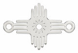 Southwestern Zia Pueblo Design- Permanent Jewelry Connector or Charm- 14kt gold filled or Sterling Silver - Made in the USA