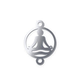 Yoga Buddha Sitting - 14Kt Gold Filled Sterling Silver Connectors - Permanent Jewelry Supply