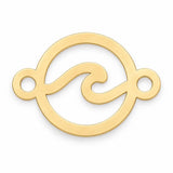 Wave Disc Connector - 14Kt Gold Filled Sterling Silver Connectors - Permanent Jewelry Supply