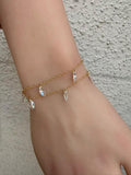 Marquee Drop Cz Chain - 14K Gold Filled 14/20 or Sterling Silver Chains - By the Foot