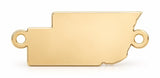 Nebraska Connector State Shape Connector - 14kt gold filled or Sterling Silver - Made in the USA - Custom Permanent Jewelry Charm