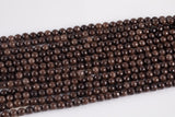 Chocolate Brown Jade 8mm Faceted Round - Single or Bulk - 15.5" AAA Quality