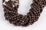 Chocolate Brown Jade 8mm Faceted Round - Single or Bulk - 15.5" AAA Quality