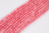 Bubblegum Pink Jade 8mm Smooth Round Translucent - Single or Bulk - 15.5" AAA Quality