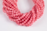 Bubblegum Pink Jade 8mm Smooth Round Translucent - Single or Bulk - 15.5" AAA Quality