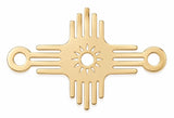 Southwestern Zia Pueblo Design- Permanent Jewelry Connector or Charm- 14kt gold filled or Sterling Silver - Made in the USA