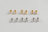 4mm- Stainless- Tiny Cartilage Earring, Push Pin Labret, Nose Ring, Tragus, Conch, Helix, Flat Back Piercing Jewelry