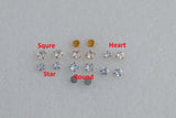 4mm- Stainless- Tiny Cartilage Earring, Push Pin Labret, Nose Ring, Tragus, Conch, Helix, Flat Back Piercing Jewelry