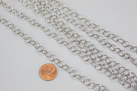 Textured Round Gun Metal Chain by the Yard