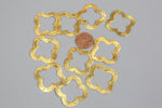 Brushed Gold Quatrafoil Clover Connectors 4 sizes!