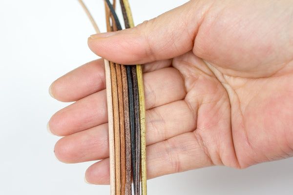 Distressed Leather Suede, Round 1mm and 2mm size 7 colors, 5 Yards