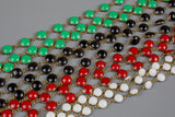 Sale!!! Puffy Coin Chain Brass in Enamel - 8 colors / 3 sizes! - By the Yard / 3 Feet