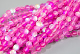 Gorgeous Fuisia Spectrolite Quartz Matt, High Quality in Round, 6mm, 8mm, 10mm, 12mm-Full Strand 15.5 inch Strand