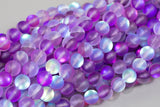 Gorgeous Purple Spectrolite Quartz Matt, High Quality in Round, 6mm, 8mm, 10mm, 12mm- Full 15.5 Inch Strand