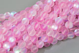 Gorgeous Light Rose Spectrolite Quartz Matt, High Quality in Round, 6mm, 8mm, 10mm, 12mm-Full Strand 15.5 inch Strand